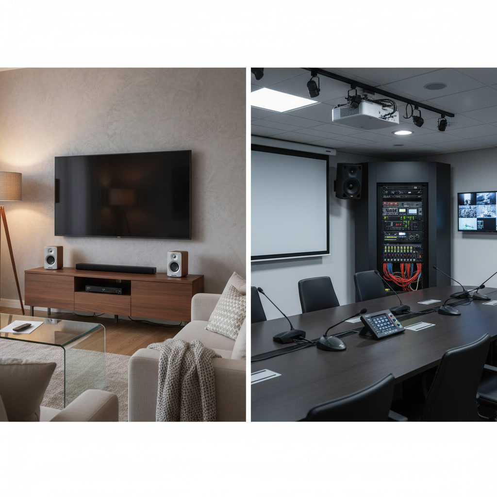 Commercial AV control panel system for Glendale business audiovisual equipment